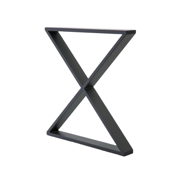 Benutzerdefinierte X-Form pulverbeschichtete schwarze Beine - Metallbein