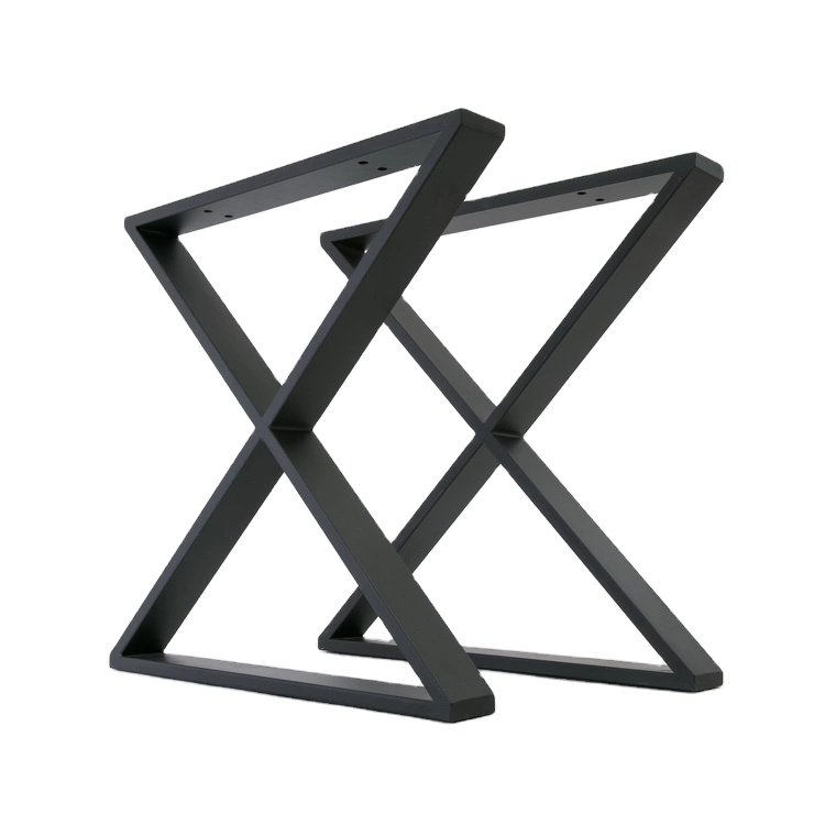 Benutzerdefinierte X-Form pulverbeschichtete schwarze Beine - Metallbein